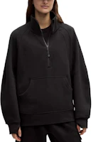(Women) Lululemon Scuba SS25 Funnel-Neck Half Zip Loose Long Sleeve Sweatshirt Women Black LW3JAMS (Women) Lululemon Scuba SS25 Funnel-Neck Half Zip Loose Long Sleeve Sweatshirt Women Black LW3JAMS