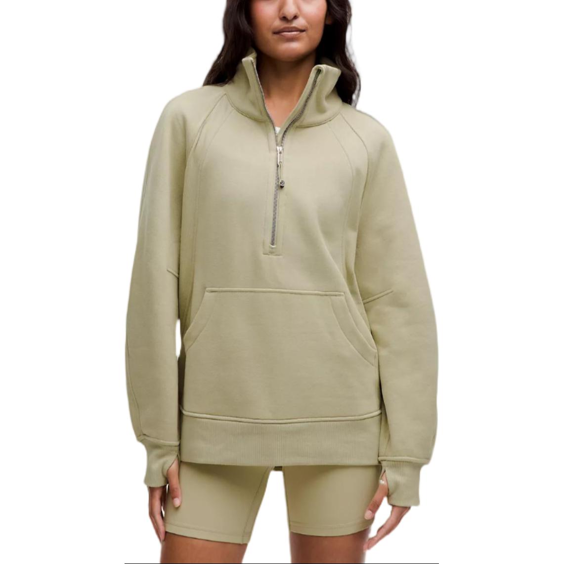 Order (W) Lululemon 女款Scuba SS25高領半拉鏈寬鬆長袖運動衫 黑色 LW3JAMS