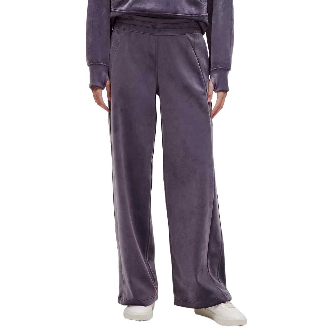 Order (W) Lululemon女款天鹅绒吸汗中腰阔腿裤。 LW5GVAS
