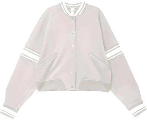 (W) ルルレモン スナップフロント バーシティジャケット ブラック ストライプ クロップド ルーズフィット LW3HFFS Details for (W) ルルレモン スナップフロント バーシティジャケット ブラック ストライプ クロップド ルーズフィット LW3HFFS