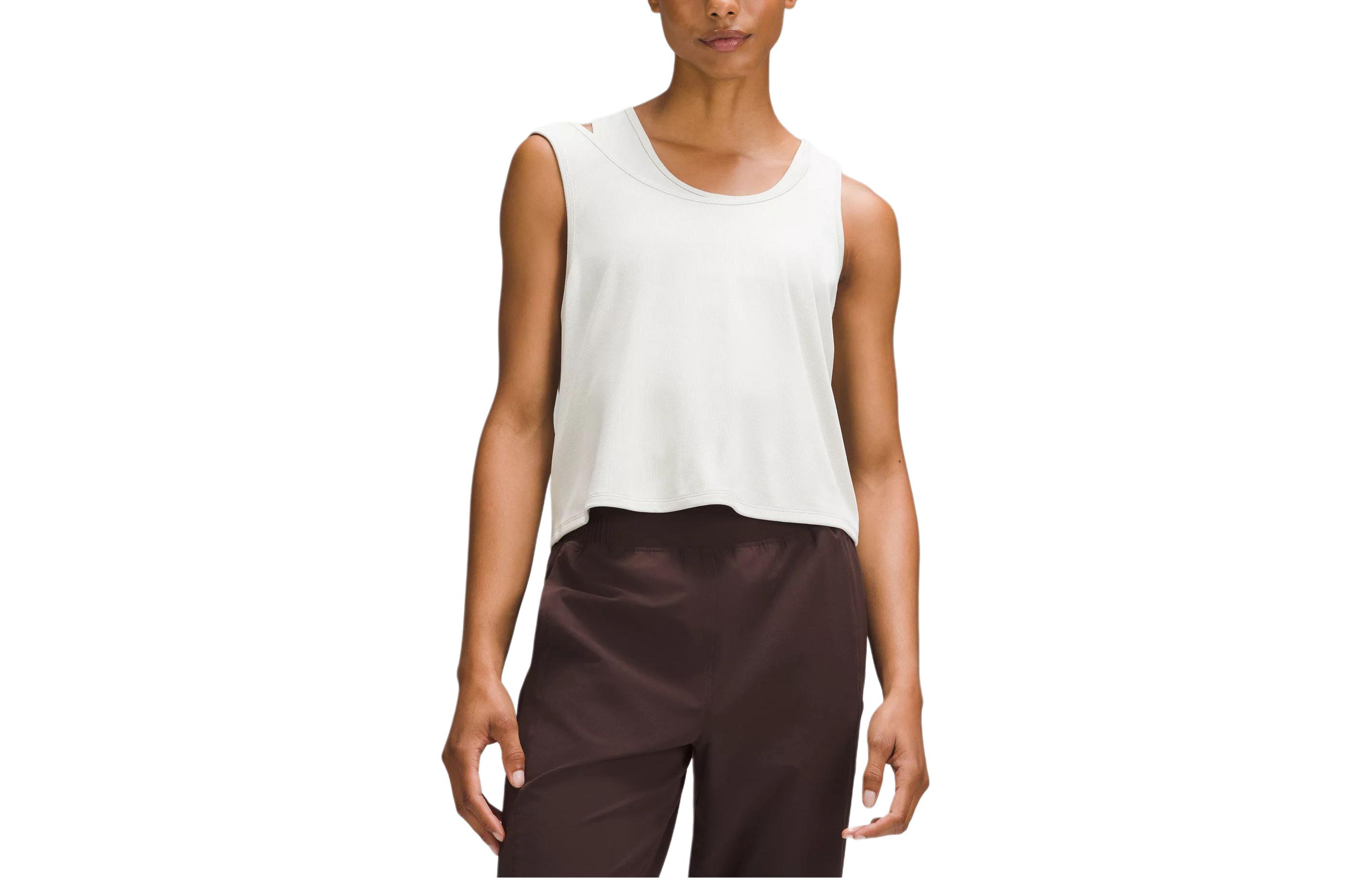 (Women) Lululemon Soft Ribbed Solid Color Loose Fit Sleeveless Tank for Women LW1EW4S