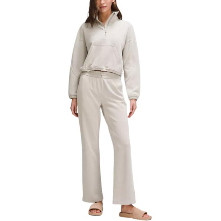 Shop (W) ルルレモン ソフトストリーム ブラッシュド ハーフジップ スリムフィット 長袖スウェットシャツ LW3IDXS