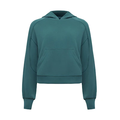 (Women) Lululemon Softstreme™ Oversized Hoodie Women’s Solid Teal Long Sleeve Crop LW3HMVS