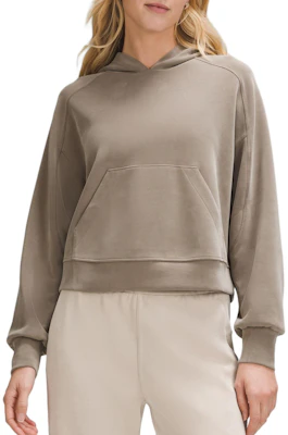 (W) Sudadera Lululemon Softstreme™ Oversize Crop Mujer Manga Larga Azul Teal LW3HMVS 1