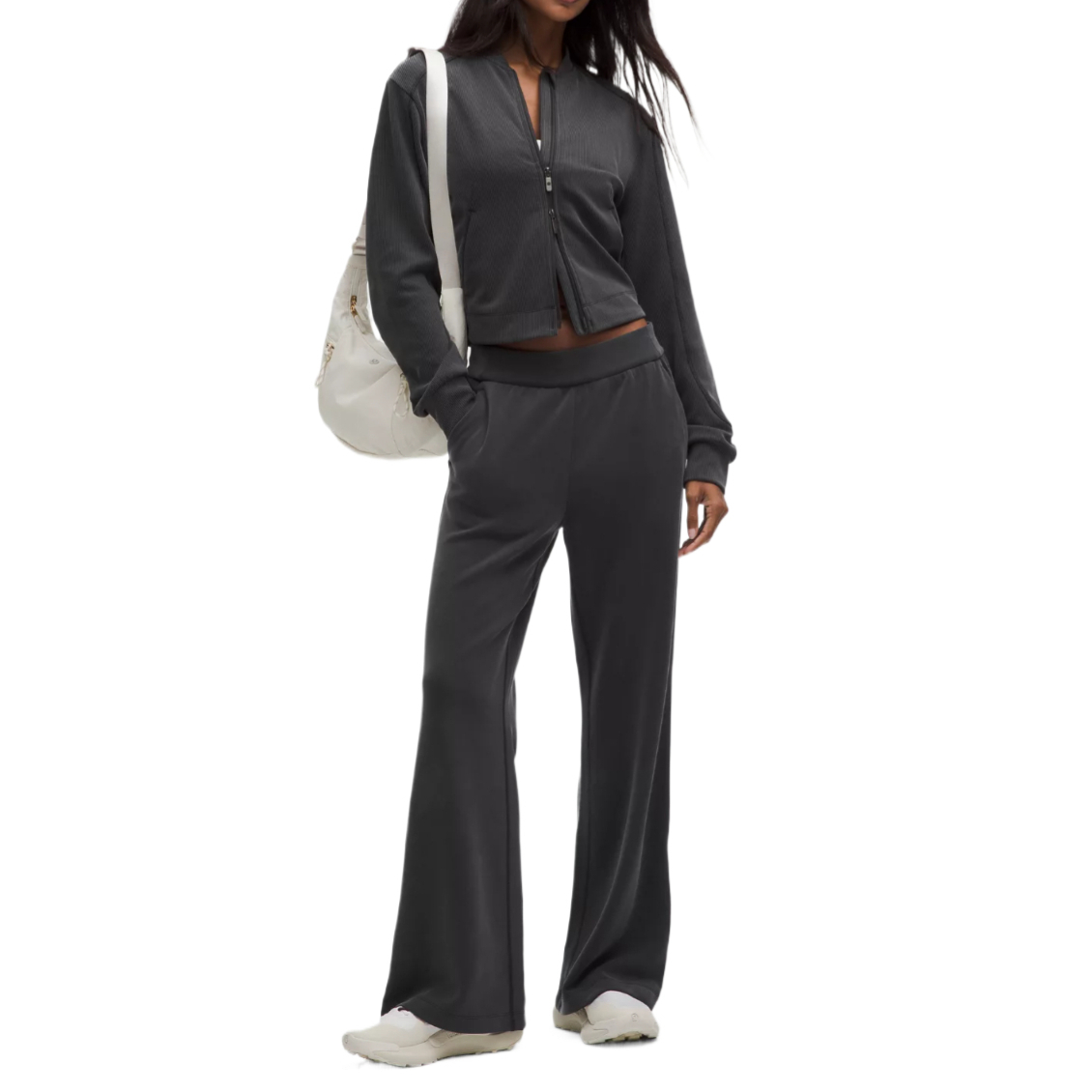 Shop (W) Lululemon Softstreme Jaket Selesa Lembut Berusuk Pendek. LW3JP5S