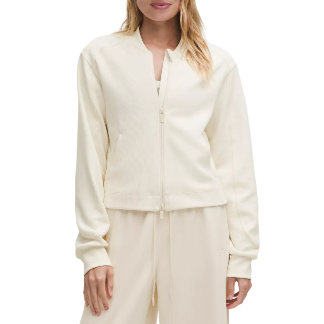 Cheap (W) Lululemon Softstreme Jaket Selesa Lembut Berusuk Pendek. LW3JP5S