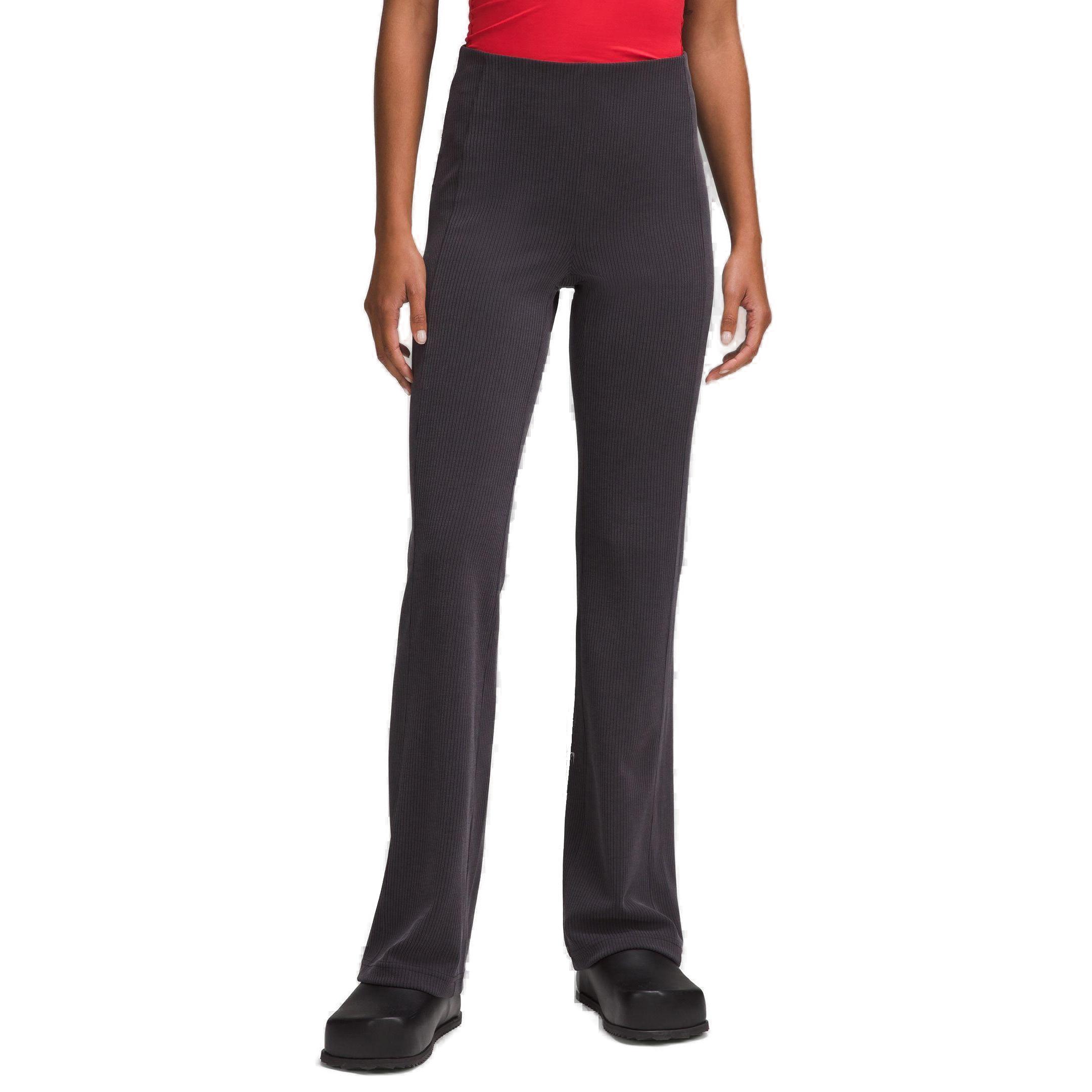 Details for (W) Lululemon Softstreme Celana Flare Lembut & Bernapas - Tanpa Resleting, Warna Polos. LW5GVKS