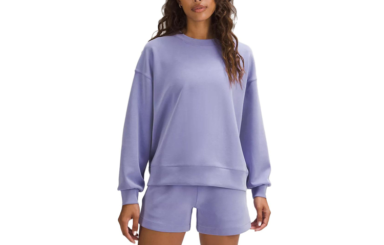 Cheap (W) Lululemon 女款Softstreme宽松圆领长袖卫衣 LW3GS8S