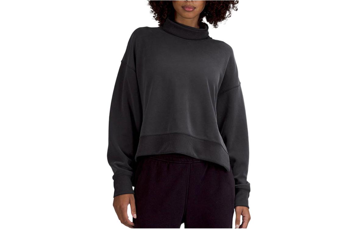 (Women) Lululemon Softstreme High-Neck Loose Long-Sleeve Cropped Sweatshirt LW3GDVS