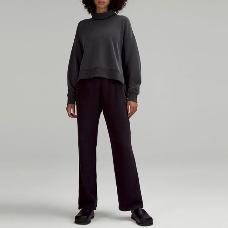 Sizing (W) Lululemon Softstreme 高領寬鬆長袖短版衛衣 LW3GDVS