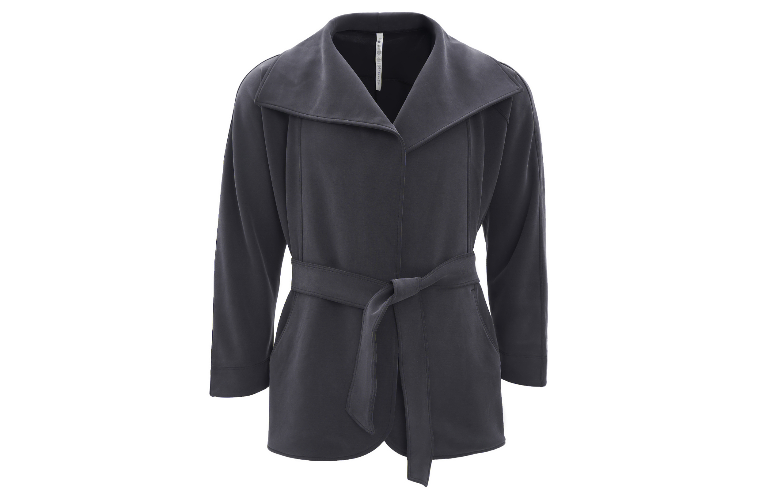 Sizing (W) Lululemon Softstreme Jaket Berkolar Bertali Solid LW3EZIS