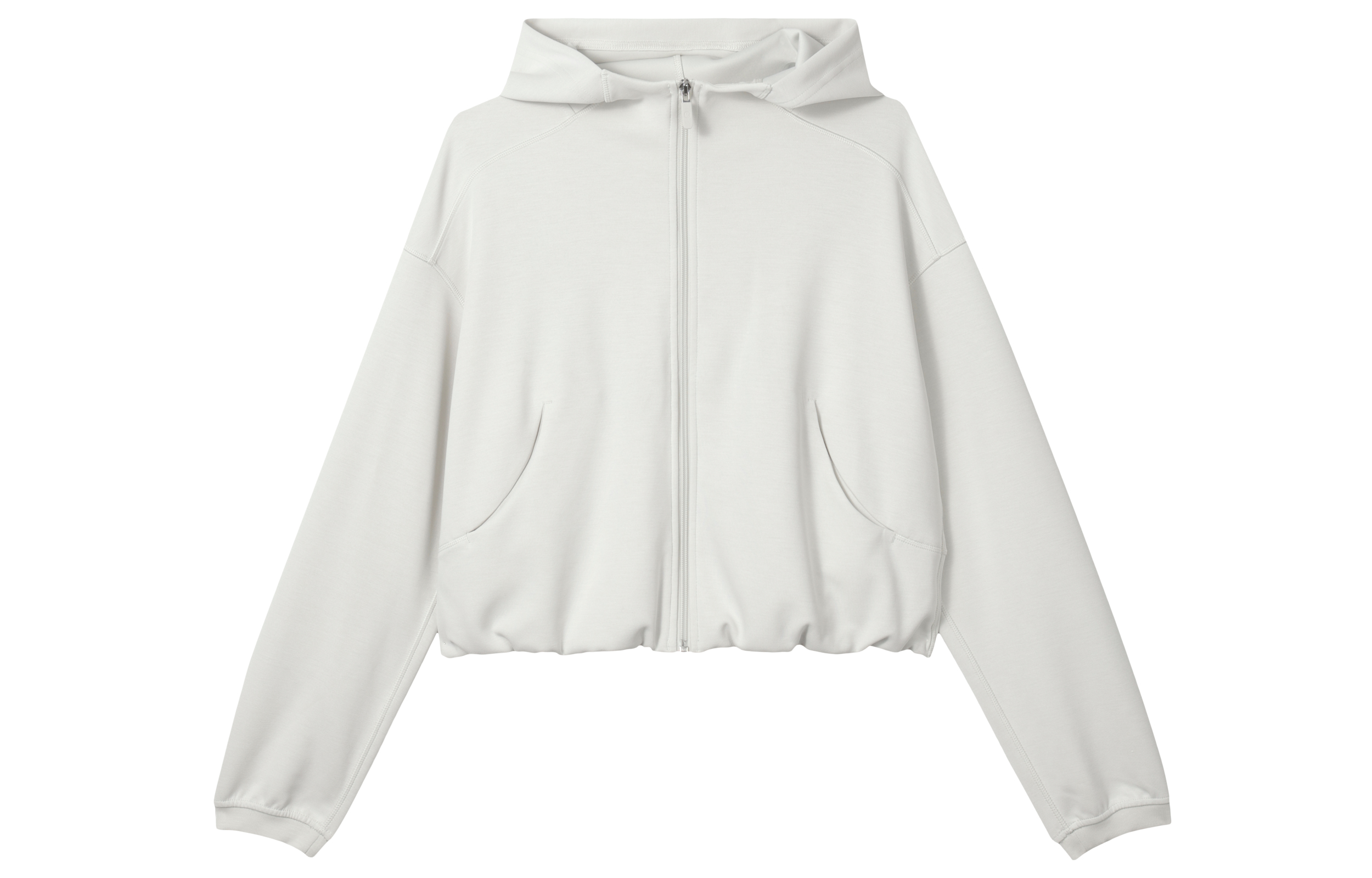 (Women) Lululemon Softstreme Solid Zippered Cropped Hoodie Jacket LW3HM8S