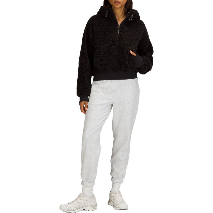 Lookbook (W) Sudadera Lululemon Medio Zip Color Sólido - Ajuste Cómodo LW3FLRS