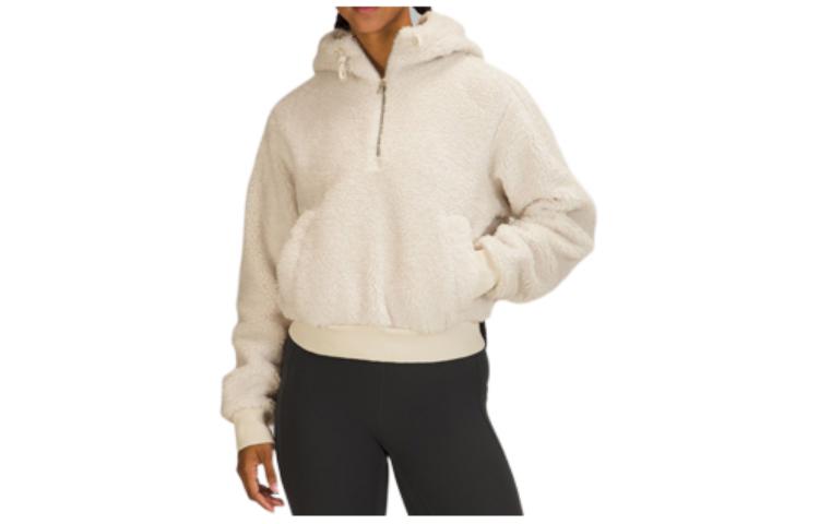 Shop (W) Sudadera Lululemon Medio Zip Color Sólido - Ajuste Cómodo LW3FLRS