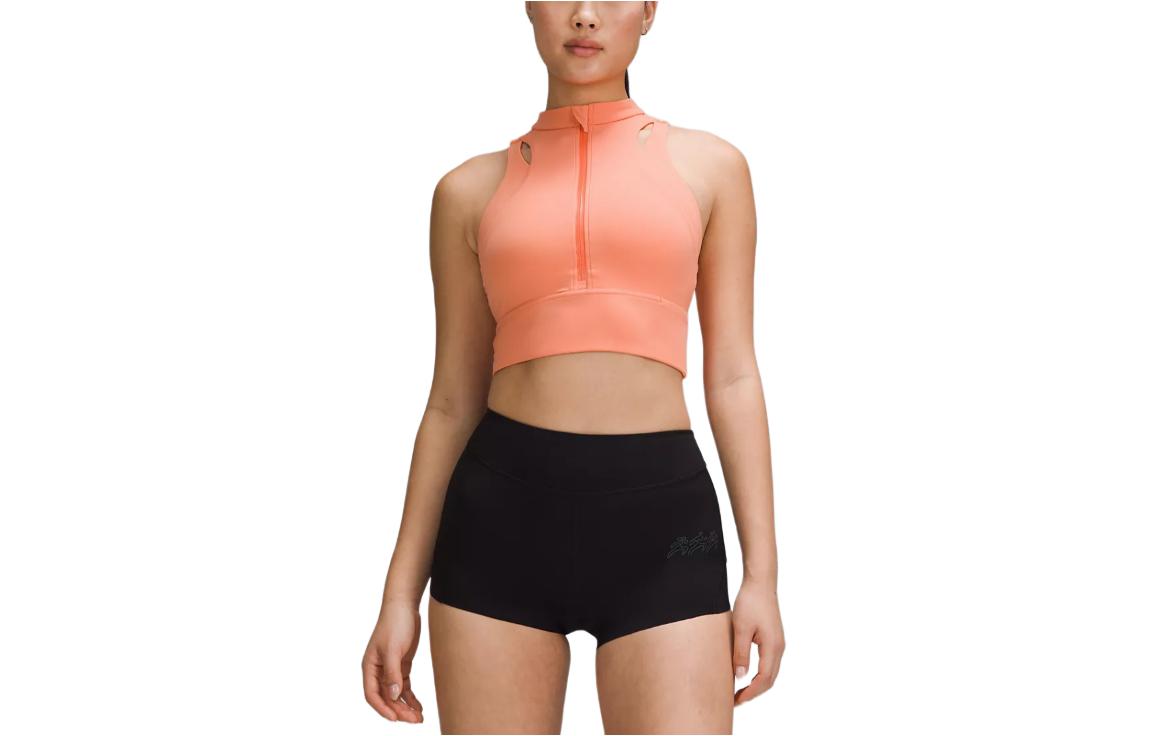 (Women) Lululemon Solid Color Sleeveless Slim Fit Crop Tank Top LW1EOZS