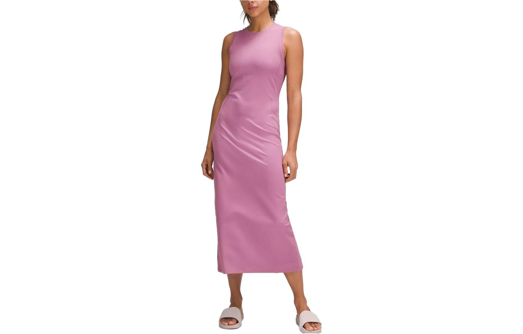 (Women) Lululemon Solid Color Slim Fit Sleeveless Dress LW1EA5S