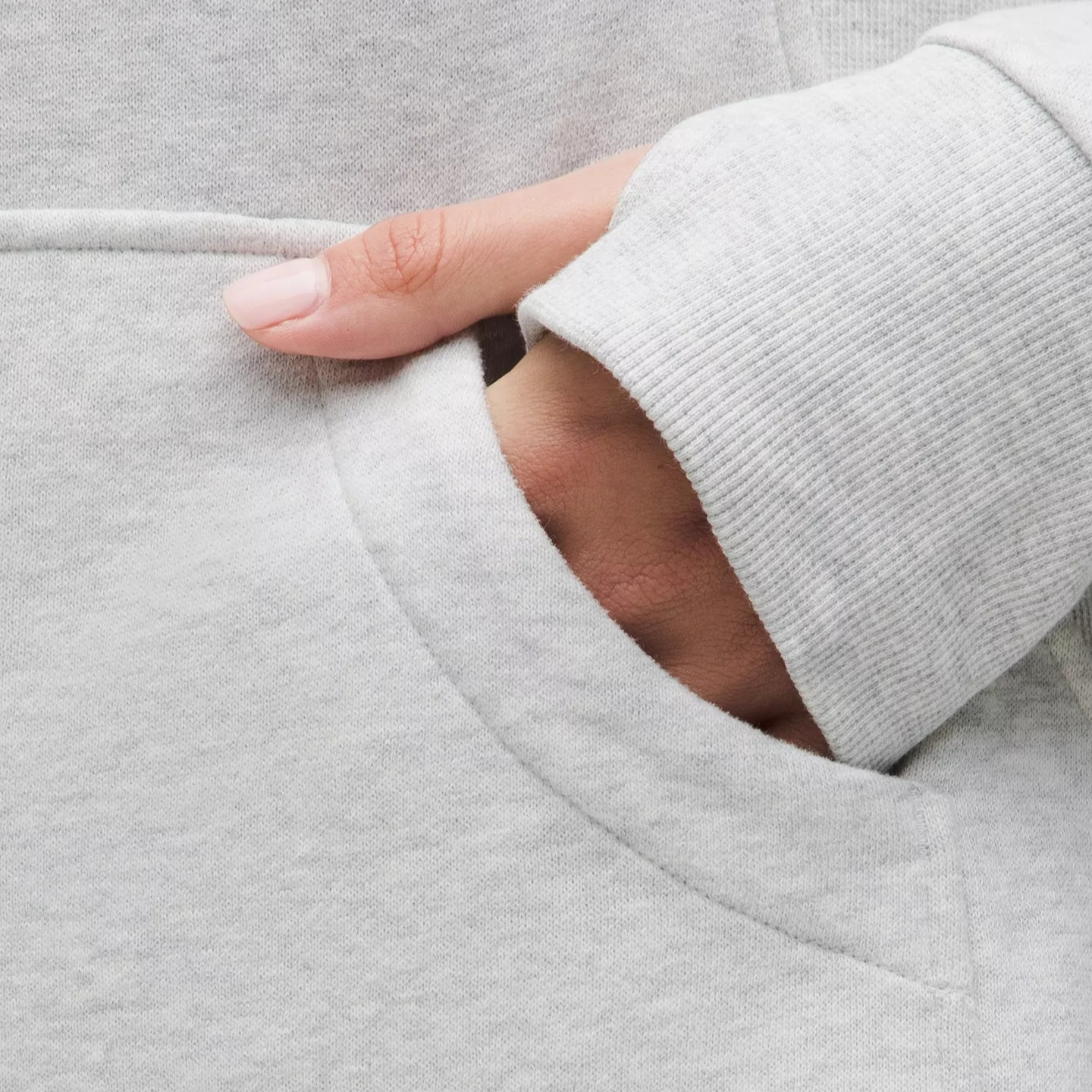 Sizing (W) Lululemon 灰色半拉鍊寬鬆長袖運動衫 LW3JFJS