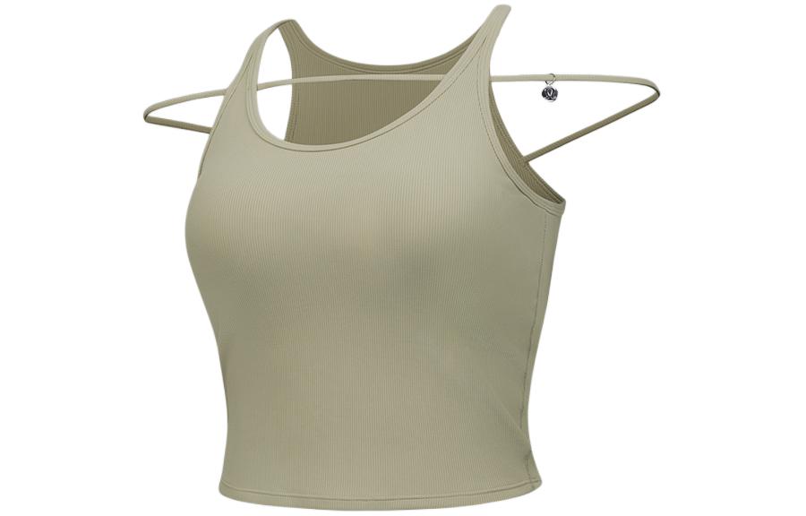 (Women) Lululemon Solid Ribbed Sleeveless Tank with Logo Charm and Shoulder Tie. LW1EVAS
