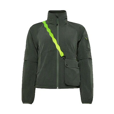 (Women) Lululemon Solid Windbreaker Hiking Jacket with Removable Bag LW4BU0S