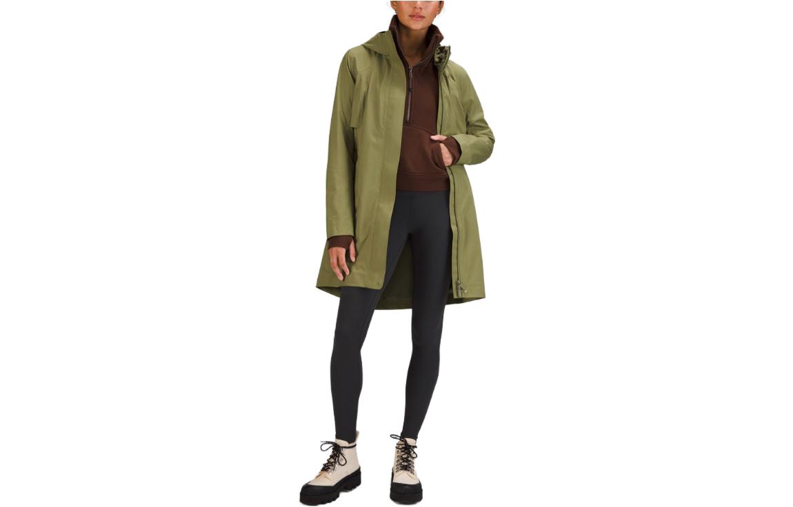 Shop (W) Lululemon SS23 Glyde™ 防水布料Rain Rebel實色拉鍊外套 LW4CAOS