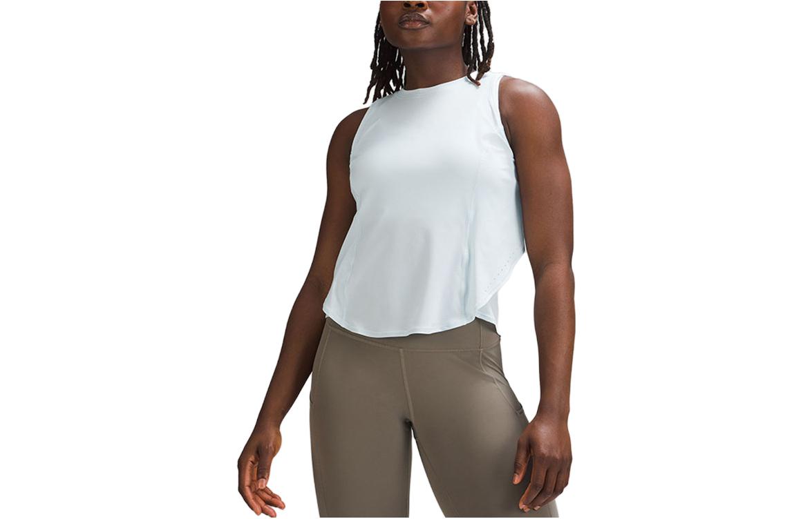 (Women) Lululemon SS23 Fold-Over Solid Color Sleeveless Running Tank Top LW1DZUS