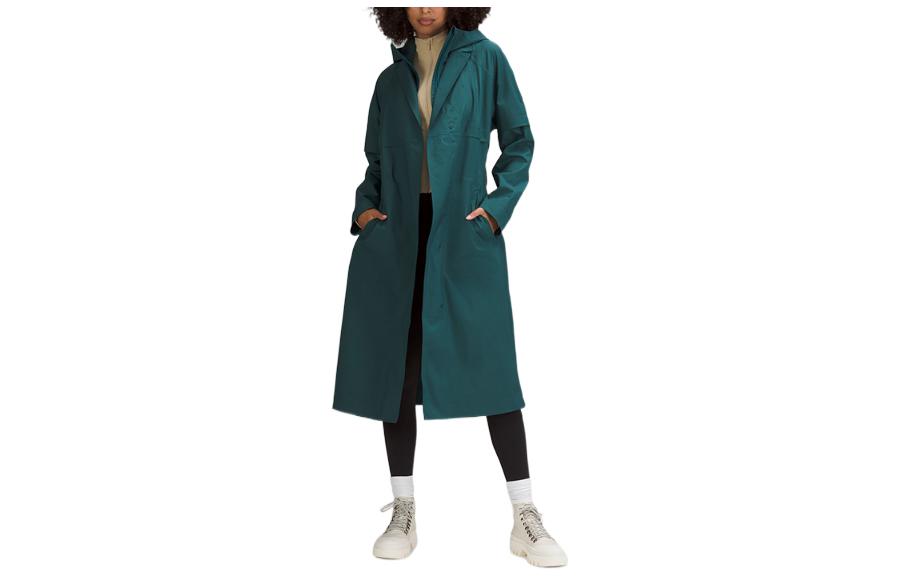 (Women) lululemon SS23 Glyde™ Fabric Belted Rain Trench Coat for Women LW4BXPS