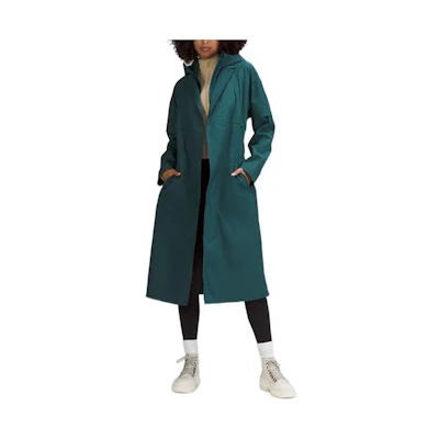 (Women) lululemon SS23 Glyde™ Fabric Belted Rain Trench Coat for Women LW4BXPS