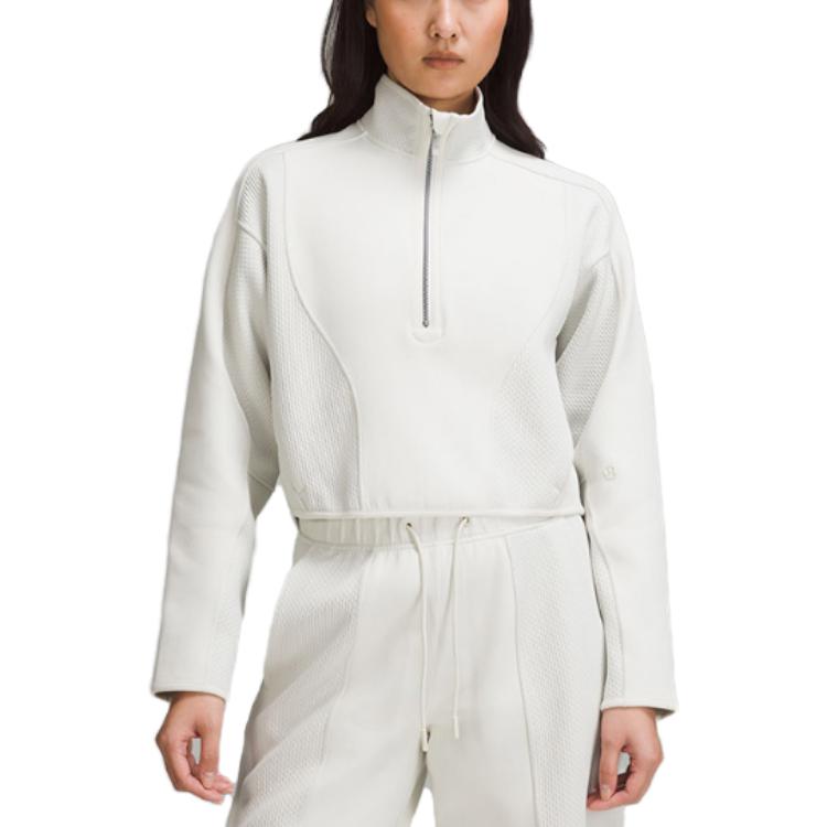 Shop (W) 룰루레몬 SS23 하프집 레트로 스타일 풀오버 스웻셔츠 LW3GMHS