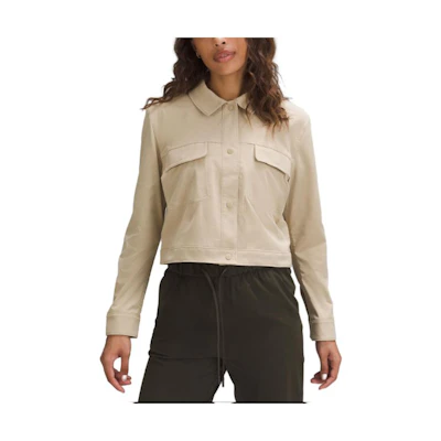 (Women) Lululemon SS23 WovenAir™ Fabric Solid Casual Long Sleeve Jacket LW3HHQS