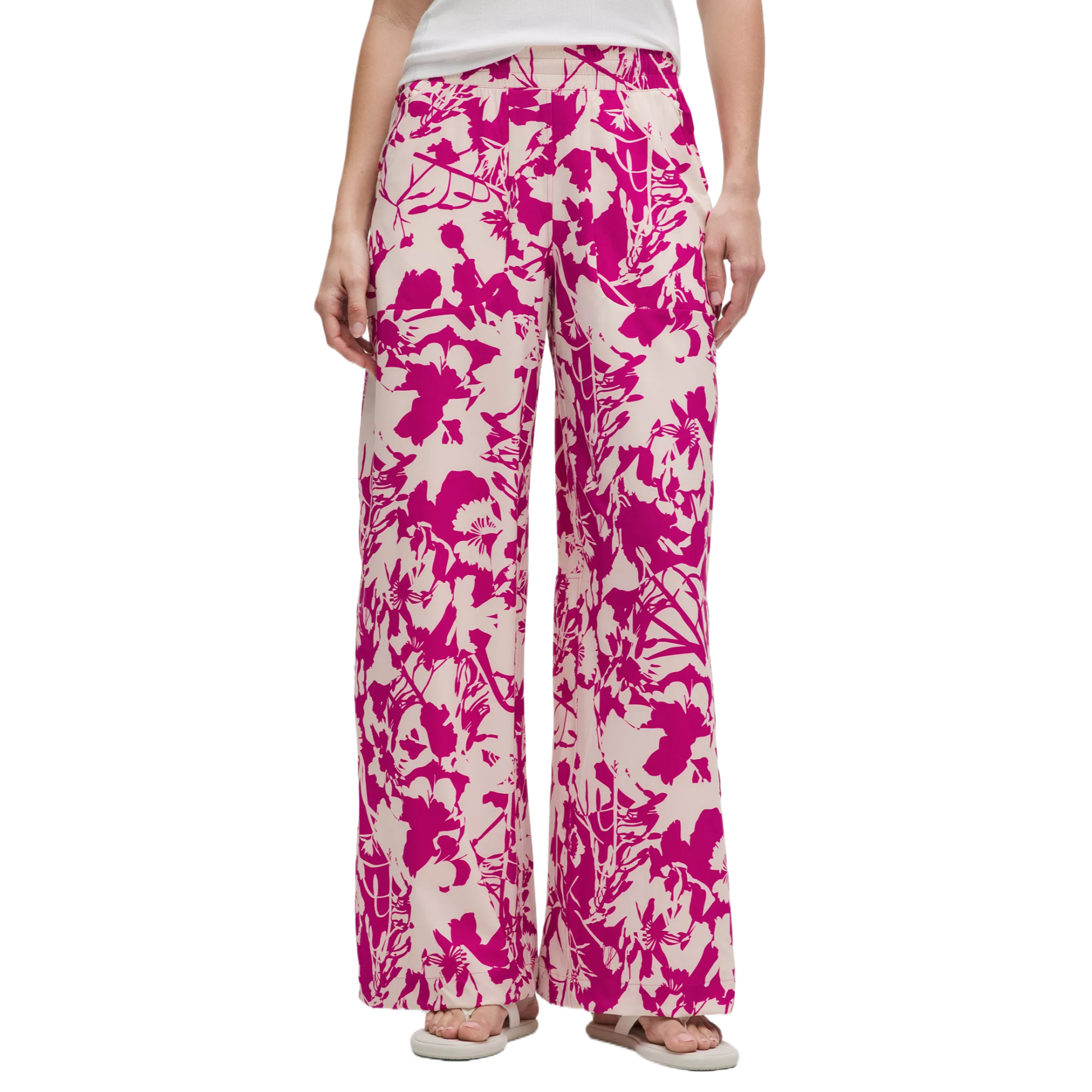 Details for (W) 룰루레몬 스위프트 미드라이즈 와이드 팬츠 퀵드라이 캐주얼 바지. LW5HTCS