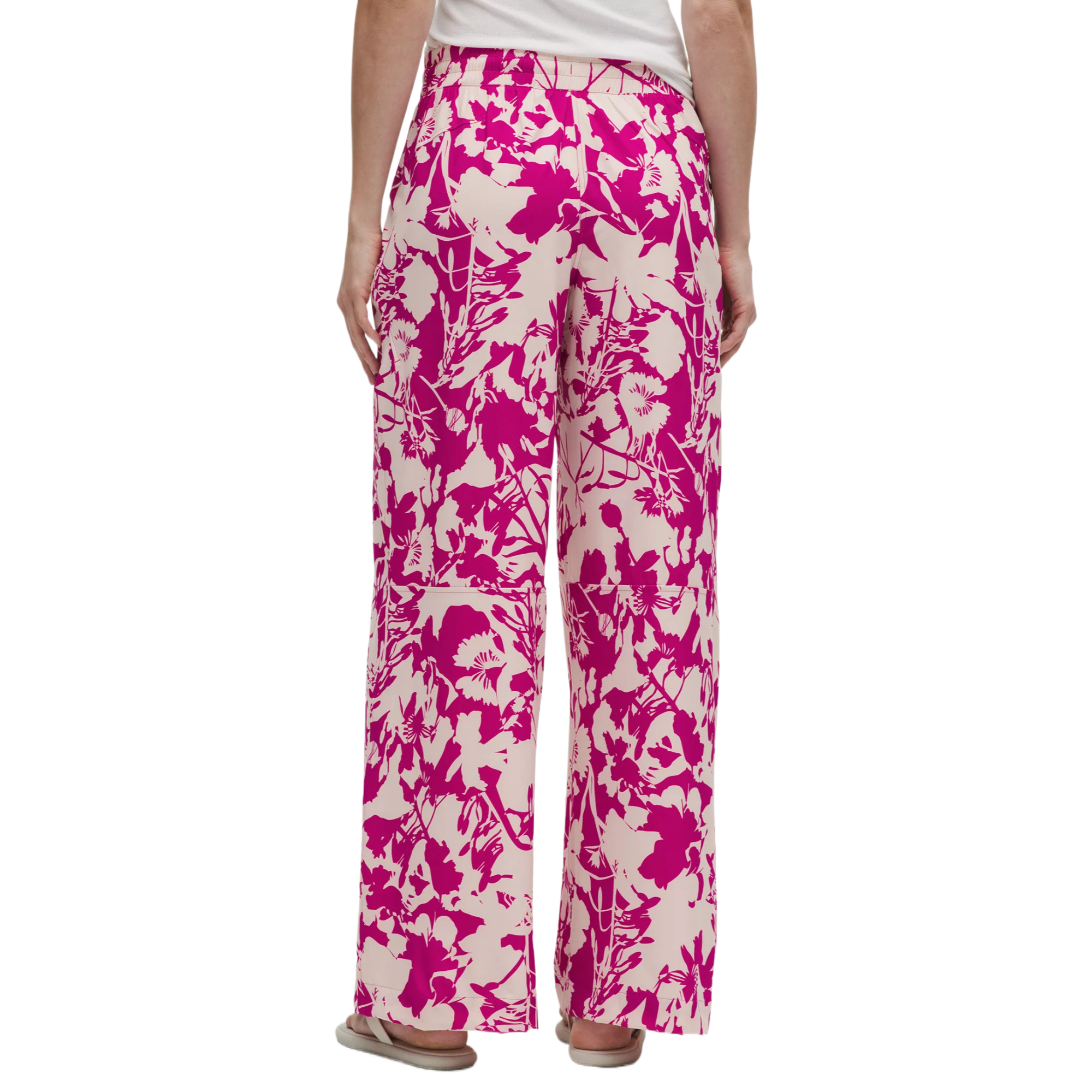 Sizing (W) 룰루레몬 스위프트 미드라이즈 와이드 팬츠 퀵드라이 캐주얼 바지. LW5HTCS