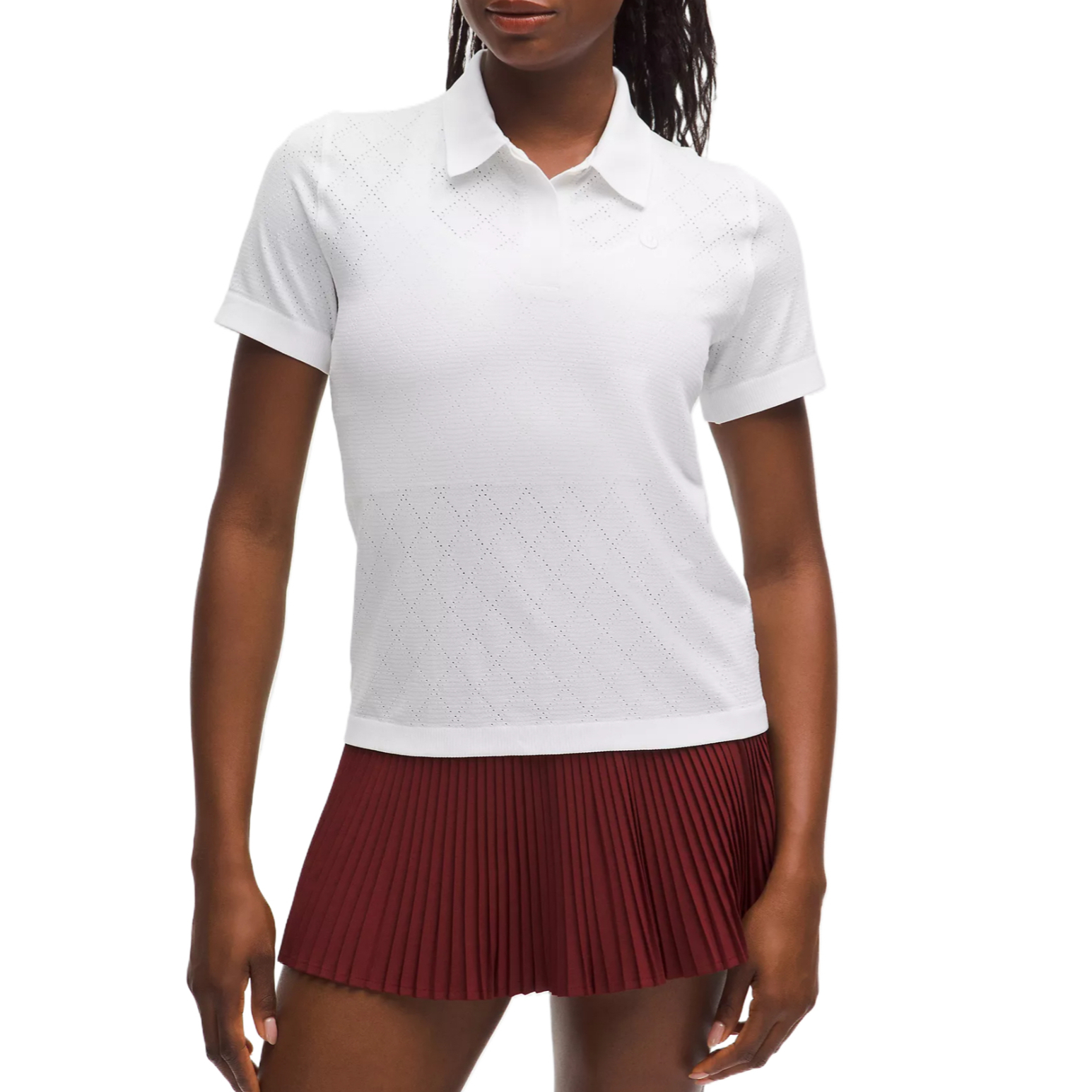 (Women) Lululemon Swiftly Breathable Fitted Golf Shirt Short Sleeve Athleisure LW3JEBS