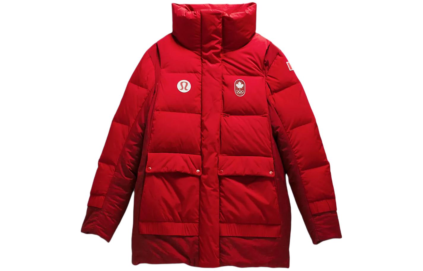 (Women) Lululemon Team Canada 600-Fill Down Long Puffer Jacket LW4BUIS