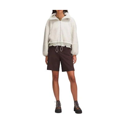 (Women) Lululemon Textured Cinchable Fleece Full Zip Relaxed Short Jacket LW3GW3S