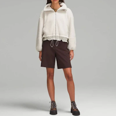 (W) Lululemon纹理可调拉绳羊毛全拉链宽松短夹克 LW3GW3S Lookbook (W) Lululemon纹理可调拉绳羊毛全拉链宽松短夹克 LW3GW3S