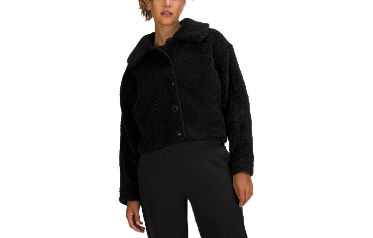 (Women) Lululemon Textured Fleece Button-Up Jacket Women’s Solid Color LW3FPUS 圖 2