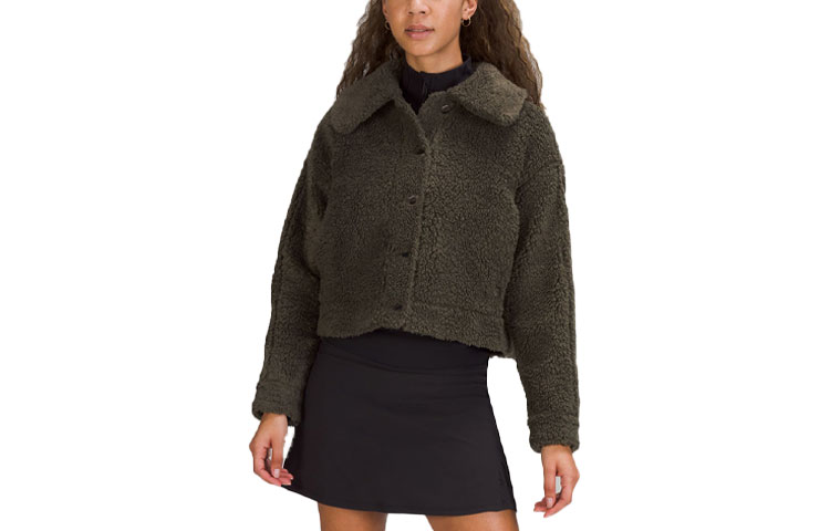 (Women) Lululemon Textured Fleece Button-Up Jacket Women’s Solid Color LW3FPUS 圖 5