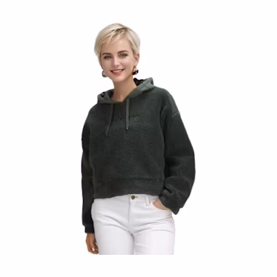 (Women) Lululemon Textured Solid Logo Print Pullover Hoodie for Women LW3FY2S
