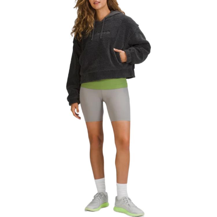 (Women) Lululemon Textured Solid Logo Print Pullover Hoodie for Women LW3FY2S 圖 4