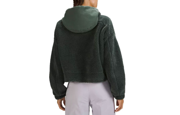 (Women) Lululemon Textured Solid Logo Print Pullover Hoodie for Women LW3FY2S 圖 6