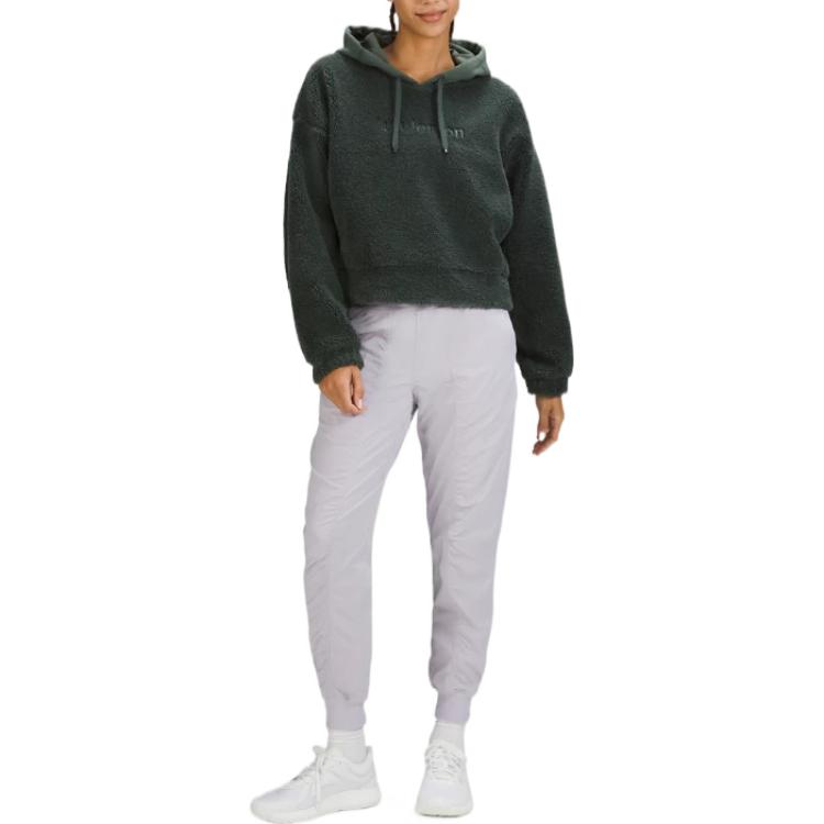 (Women) Lululemon Textured Solid Logo Print Pullover Hoodie for Women LW3FY2S 圖 7