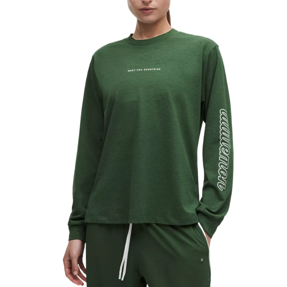 (Women) Lululemon Women’s Tennis Shirt - Sweat-Wicking, Quick-Dry, UV Protection. LW3KI9S