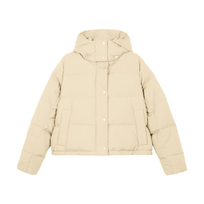 (Women) Lululemon Wunder Puff Hooded Cropped Waterproof Down Jacket. LW4BTUS
