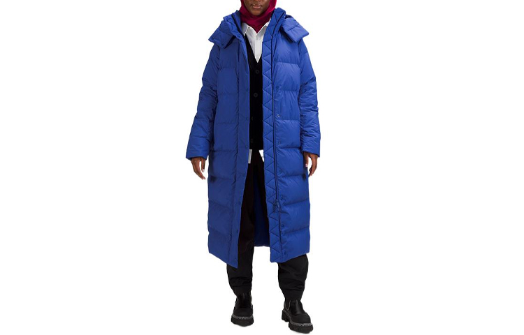 (Women) Lululemon Wunder Puff  Long Hooded Quilted Down Jacket 600 Fill Power. LW4BWSS