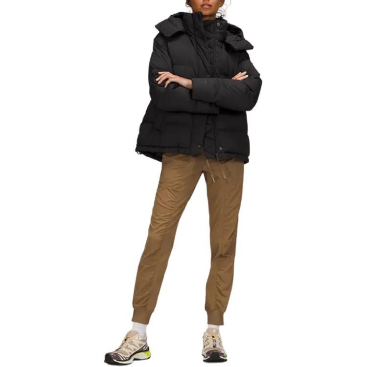 Shop (Women) Lululemon Wunder Puff Down Jacket SoftMatte Loose Fit Hoodie LE4CACES