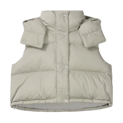 (Women) Lululemon Wunder Puff Super-Cropped Vest Down Hooded Jacket LW4CFIS