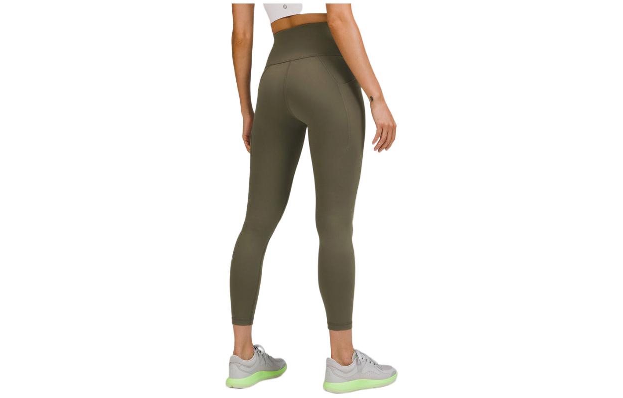 Sizing (W) Lululemon Wunder Train High-Waisted Legging 24" Poket Sisi Wanita. LW5EZGA