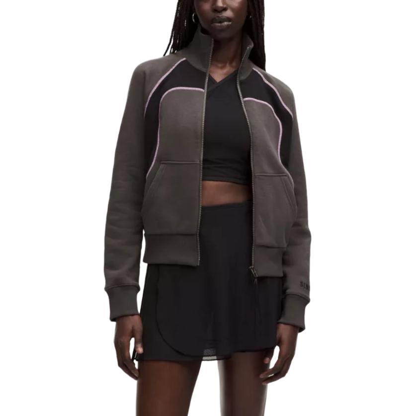 (Women) Lululemon x SLNSH  Oversized French Terry Zip-Up Sweatshirt College Style. LW3IRTS