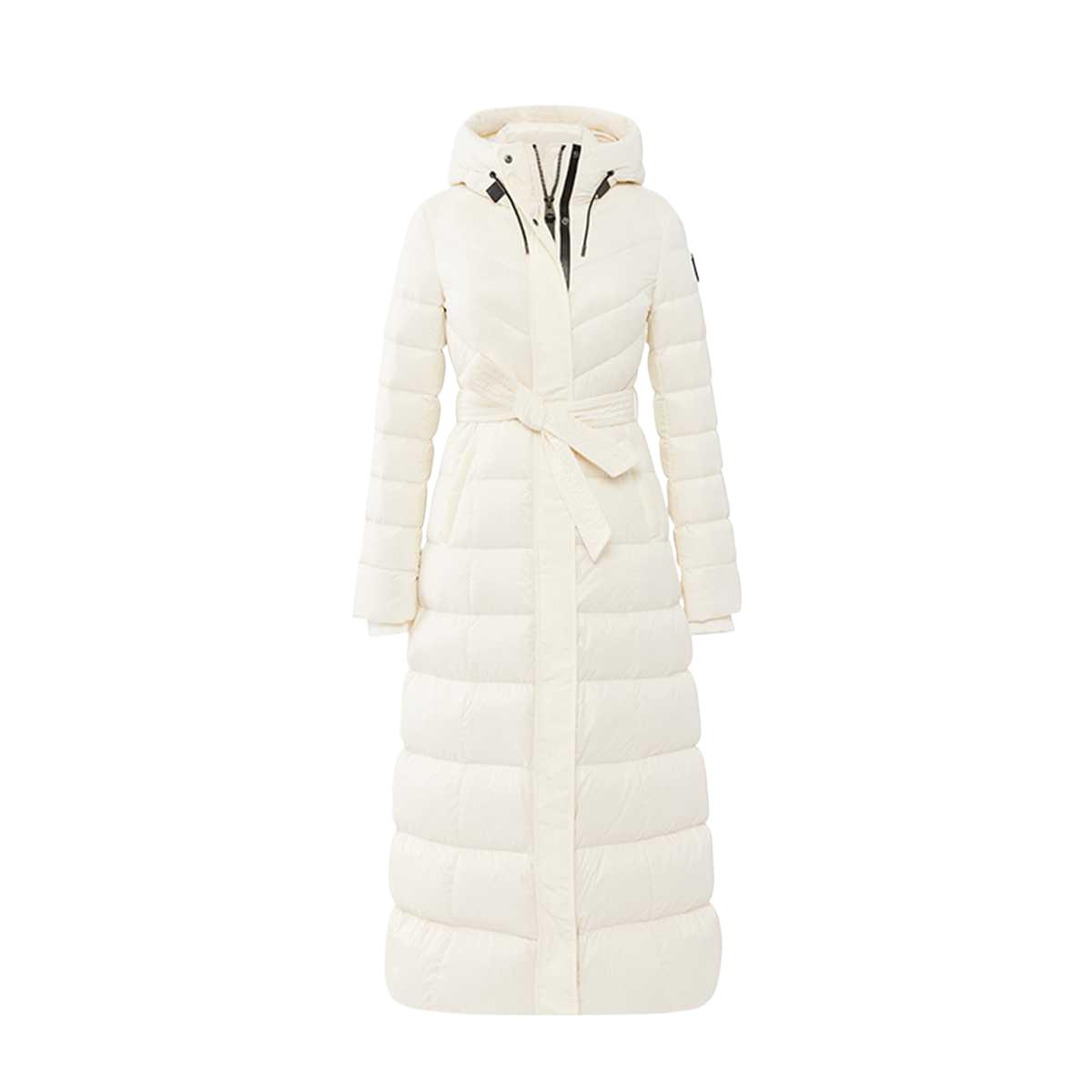 (Women) MACKAGE  Modern Long Hooded Down Jacket with Zipper Design. CALINA