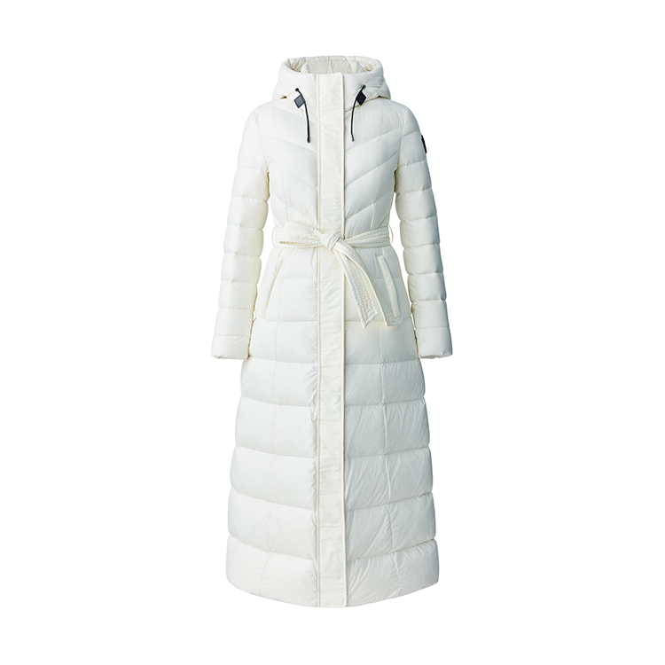 (Women) MACKAGE FW22 CALINA  Long White Down Parka with Waist Tie CALINA-R-CREAM